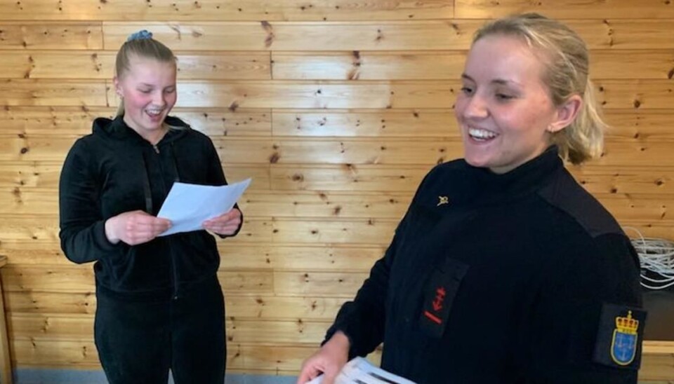 Avdelingstillitsvalgt Maiken Sørbye Larsen (til høyre).