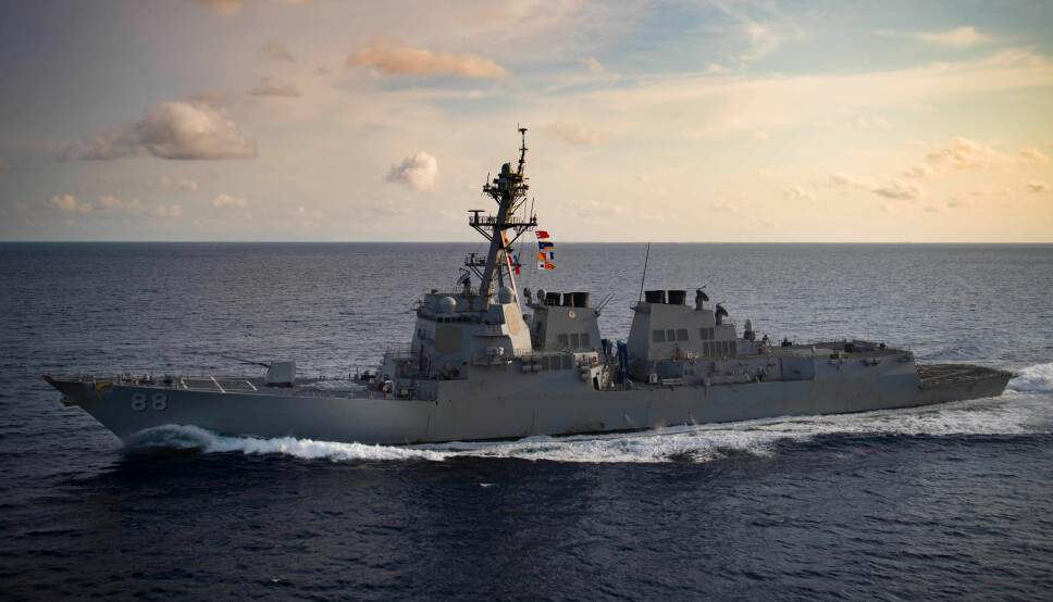BESKJED: To skip sendes til Svartehavet. Avbildet ser du den amerikanske jageren USS Preble.