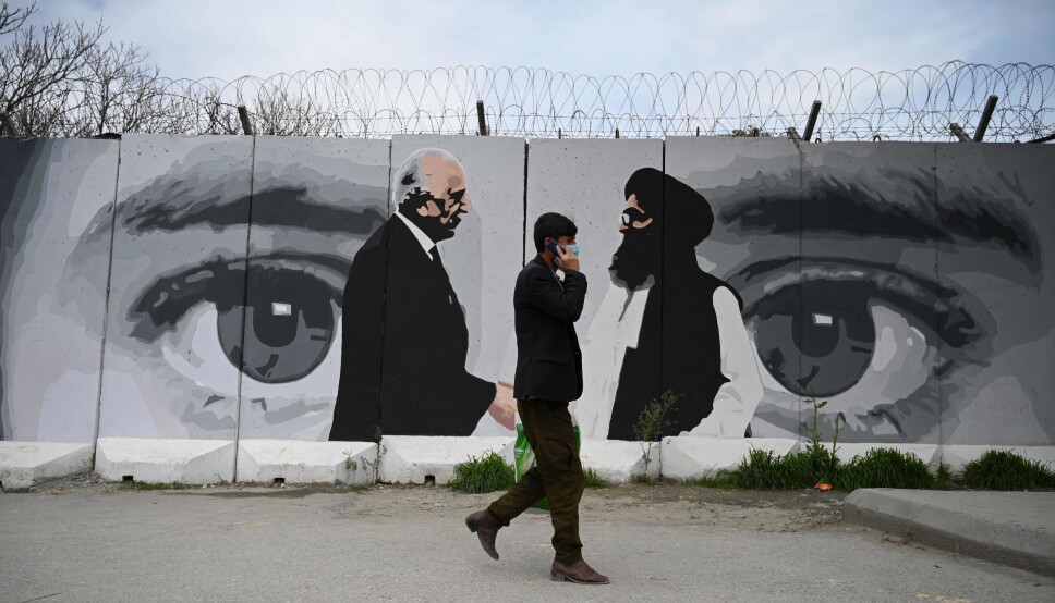 Images of US Special Representative for Afghanistan Reconciliation Zalmay Khalilzad and Taliban co-founder Mullah Abdul Ghani Baradar, in Kabul April 5, 2020.