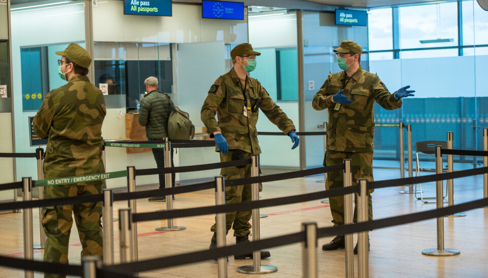 HV-soldater på Gardermoen 22. mars.