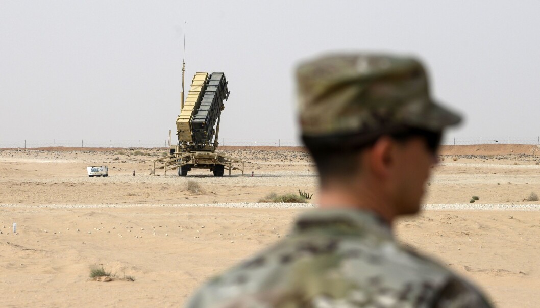 Patriot missilforsvarssystemer utplasseres for å beskytte baser i Irak, som ble rammet av iranske missiler i januar. Patriot missilforsvarssystemer utplasseres for å beskytte baser i Irak, som ble rammet av iranske missiler i januar.