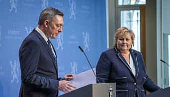 Statsminister Erna Solberg (H) og forsvarsminister Frank Bakke-Jensen (H) legger fram regjeringens forslag til ny langtidsplan for Forsvaret.