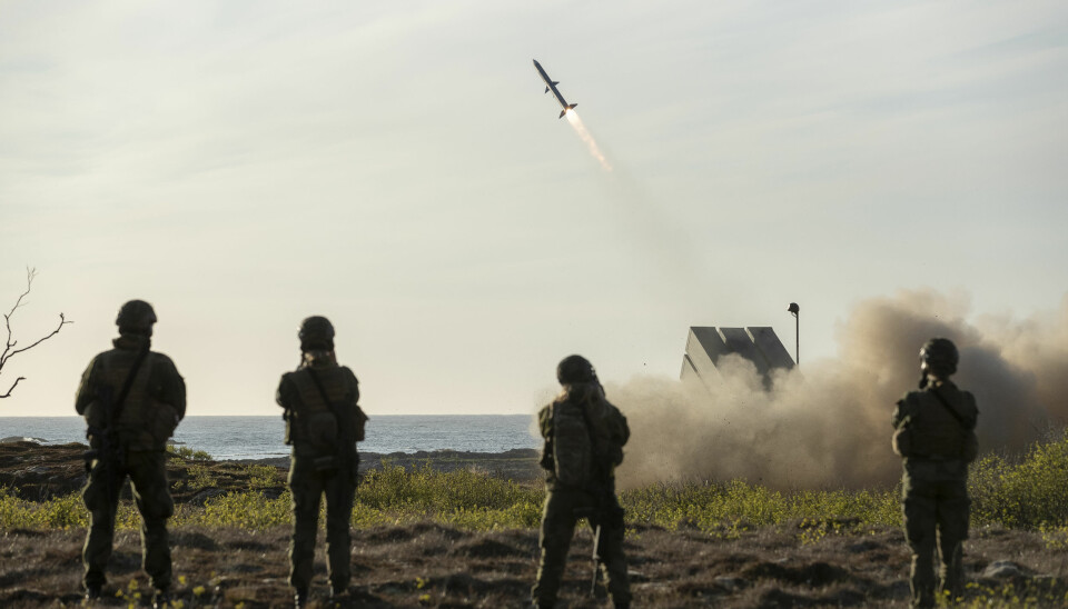 Flere land har kjøpt NASAM. Her ser vi Forsvaret og Kongsberg Gruppen testskyter NASAMS (Norwegian Advanced Surface-to-Air Missile System) på Andøya.