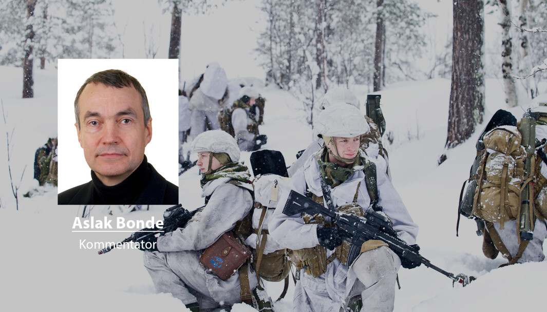 Det er åpenbart at opposisjonen vil ha felles ønsker om tiltak for å styrke hærmakten i nord, skriver Aslak Bonde. Her ser vi soldater fra 2. bataljon. Det er åpenbart at opposisjonen vil ha felles ønsker om tiltak for å styrke hærmakten i nord, skriver Aslak Bonde. Her ser vi soldater fra 2. bataljon.