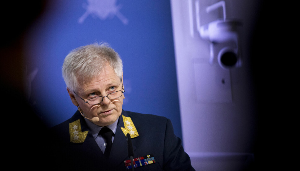 Sjef for Etterretningstjenesten, generalløytnant Morten Haga Lunde, da han presenterte Etterretningstjenesten sin åpne trusselvurdering i 2018.