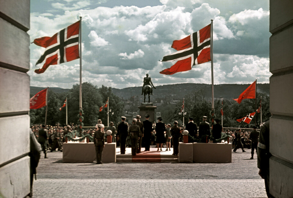 Parade for kong Haakon den 9. juni 1945