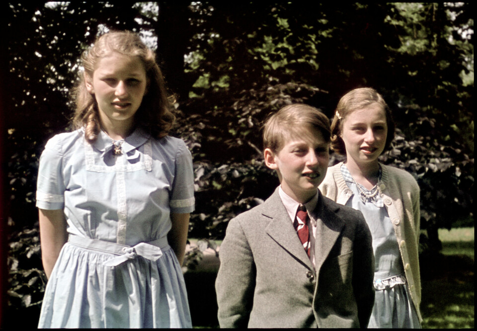 Bilder tatt av Milorg mannen Kristian Bull i juni 1945 
prinsebarna