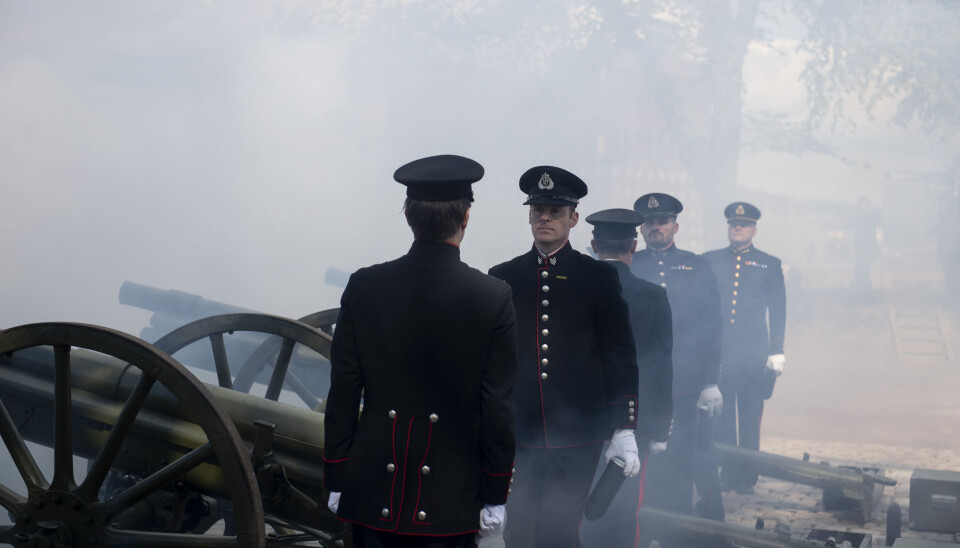 Salutt på Akershus festning under markeringen av frigjørings- og veterandagen 8. mai 2019.