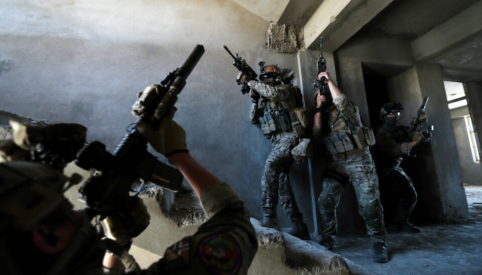 Soldater fra CRU 222 under trening i Kabul.