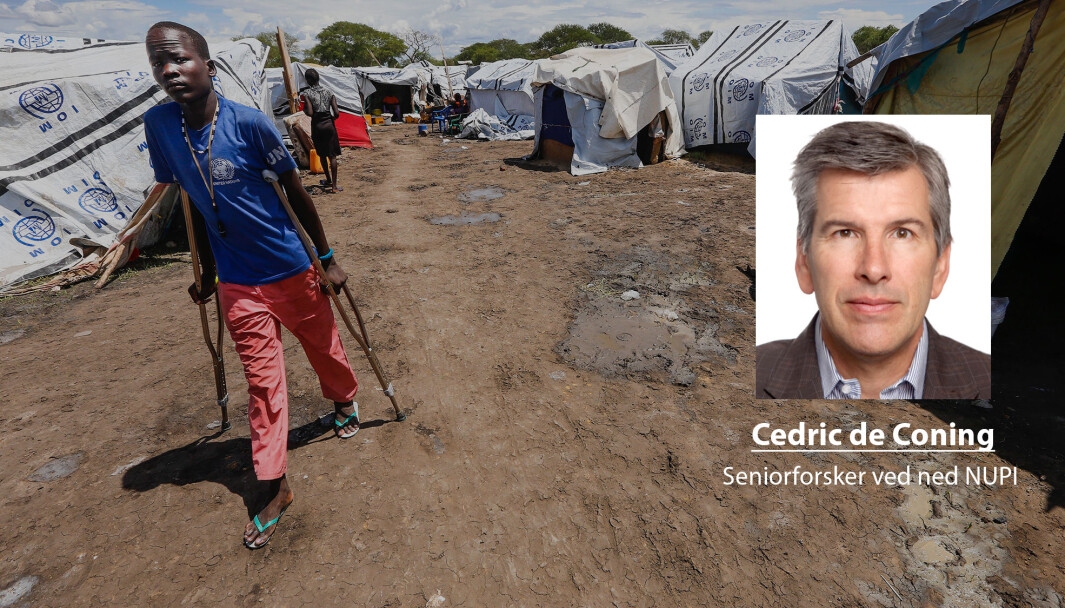 I enkelte land som her fra Sør-Sudan har FN-personell blitt beskyldt for å spre virussmitte, skriver Cedric de Coning. I enkelte land som her fra Sør-Sudan har FN-personell blitt beskyldt for å spre virussmitte, skriver Cedric de Coning.