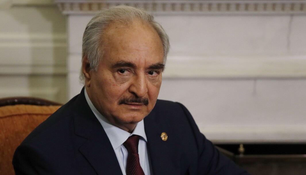 Russland nekter for å støtte den libyske opprørsgeneralen Khalifa Haftar (bildet) og hans LNA-milits militært. Russland nekter for å støtte den libyske opprørsgeneralen Khalifa Haftar (bildet) og hans LNA-milits militært.
