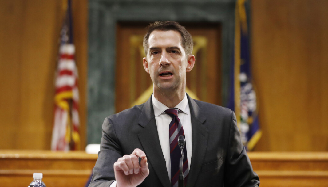 Den amerikanske senatoren Tom Cotton. Den amerikanske senatoren Tom Cotton.