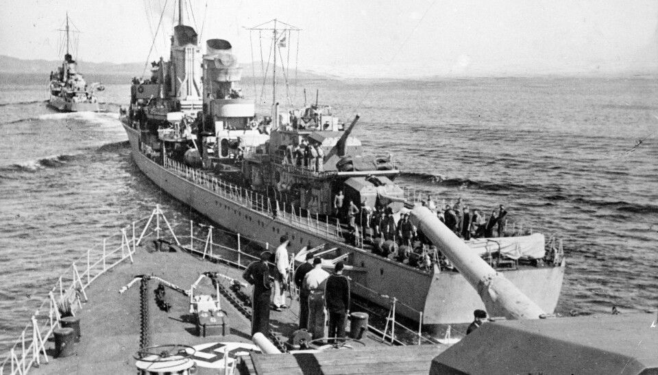 Tyske tropper på vei til Norge 9. april 1940