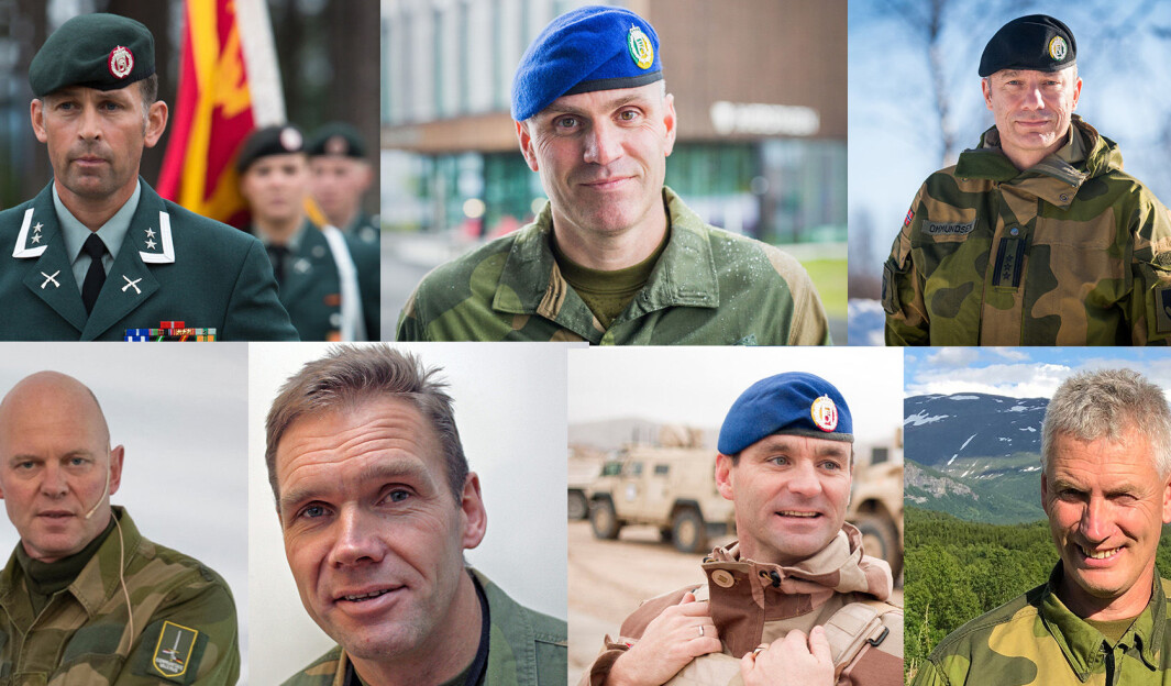 Morten Eggen (f.v. øverst), Lars Lervik, Frode Ommundsen, Dag Søberg, Ivar Knotten, Lars Magnus Huse og Ivar Omsted søker alle jobben som ny sjef for Hæren. Morten Eggen (f.v. øverst), Lars Lervik, Frode Ommundsen, Dag Søberg, Ivar Knotten, Lars Magnus Huse og Ivar Omsted søker alle jobben som ny sjef for Hæren.