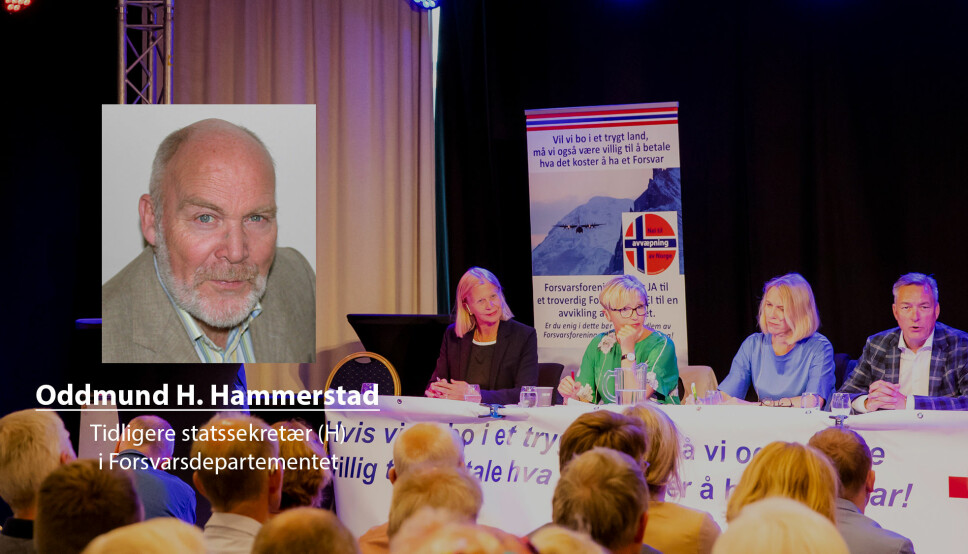 Jeg nå professor Matlary til å innta en mer offensiv linje vis-a-vis den politiske elite, skriver Oddmund Hammerstad. Her er blant andre Janne Haaland Matlary (t.v.) i en paneldebatt under Arendalsuka.