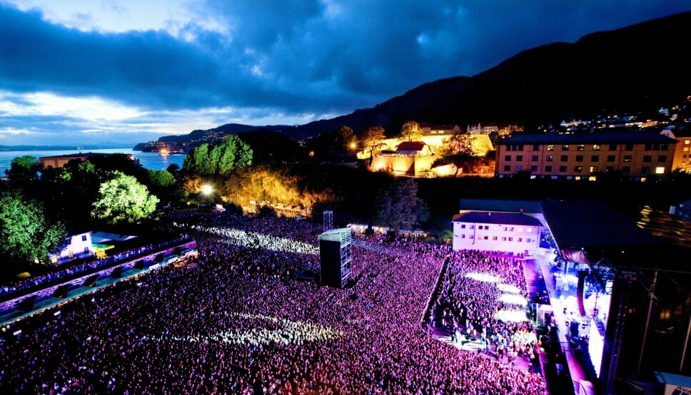 Dette bildet er fra en tidligere konsert med Rihanna på Koengen i Bergen.