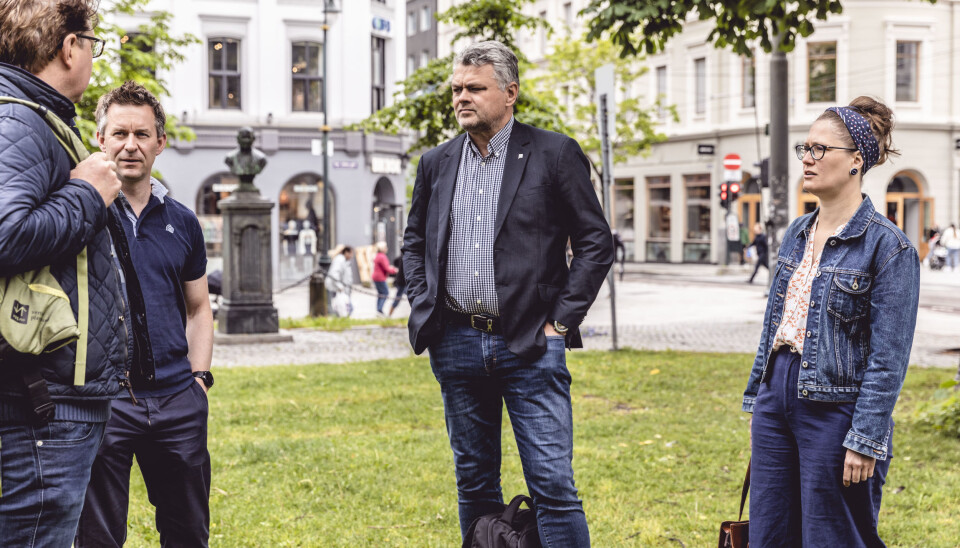 Hvis ikke variable tillegg blir pensjonsgivende frykter Staale Reiten (t.v.) i NOF Jens Jahren i BFO, Johan Hovde i Parat Forsvaret og Stina Hassel for pensjonen til de ansatte i Forsvaret