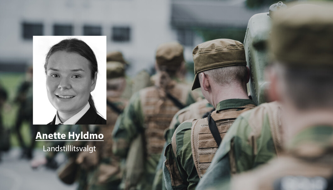Vernepliktige er samfunnets øyne inn i Forsvaret, skriver Anette Hyldmo som mener Forsvaret må bli flinkere til å gi meningsfulle oppgaver under førstegangstjenesten. Vernepliktige er samfunnets øyne inn i Forsvaret, skriver Anette Hyldmo som mener Forsvaret må bli flinkere til å gi meningsfulle oppgaver under førstegangstjenesten.