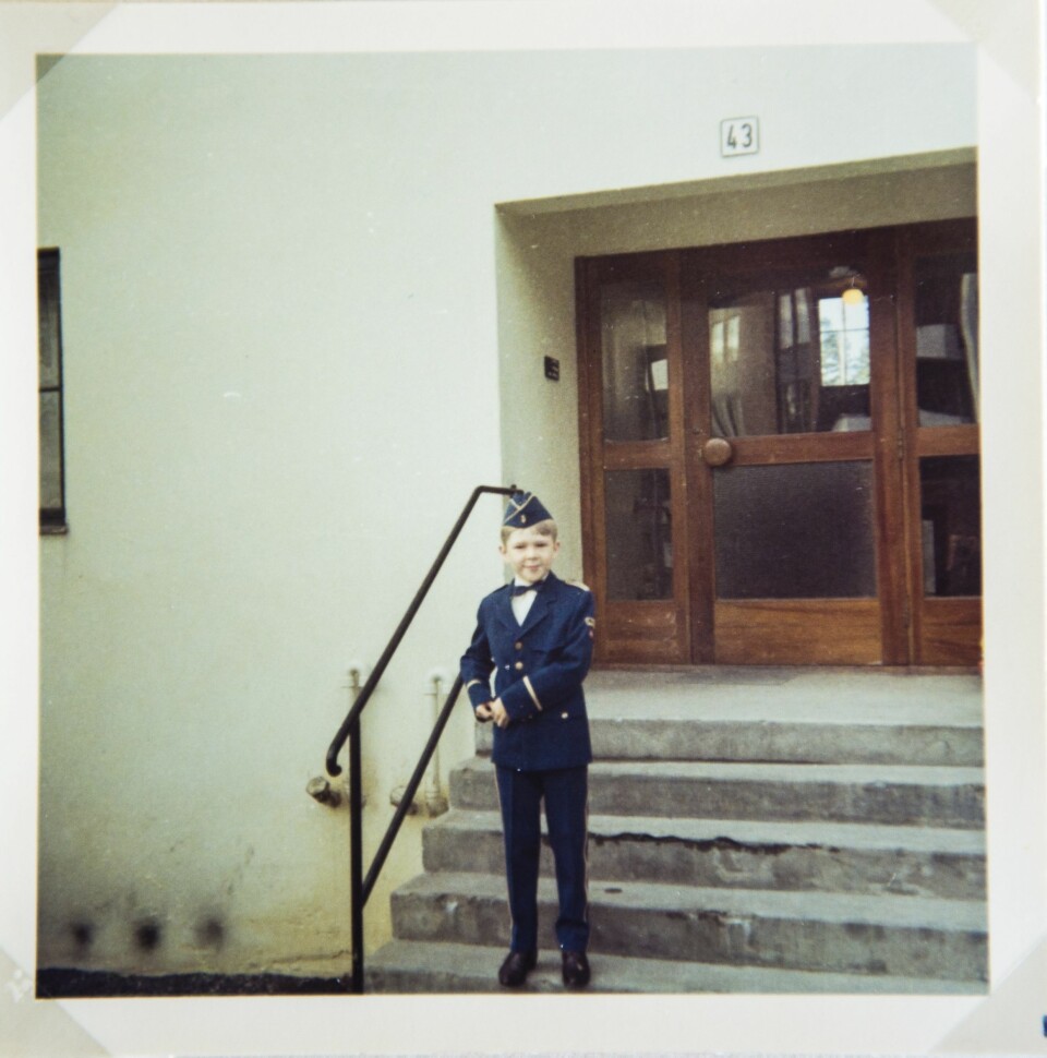 Min første uniform i Ljan skolekorps. 10 år gammel. Vi var forbausende gode, grunnet god og inspirerende ledelse.