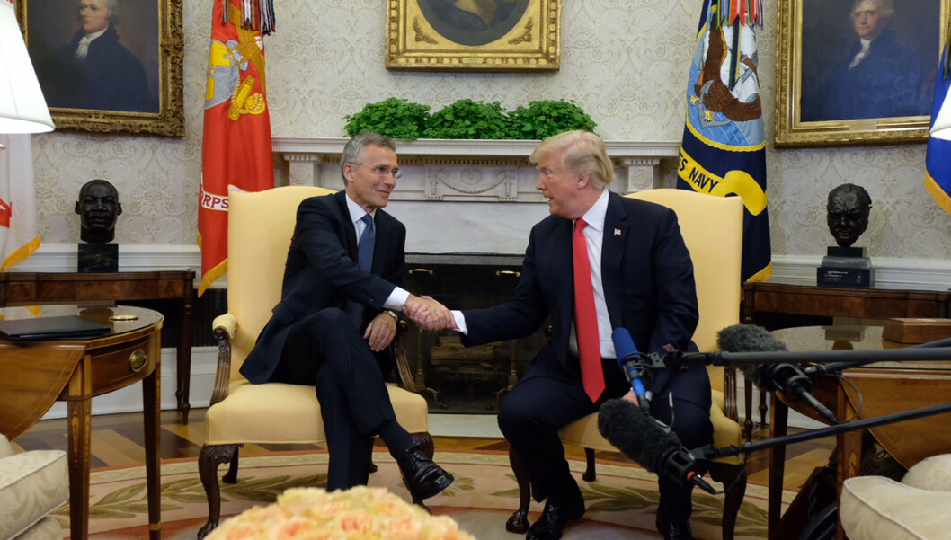 Generalsekretær Jens Stoltenberg besøkte USAs president Donald Trump i mai 2018. Foto: Nato Generalsekretær Jens Stoltenberg besøkte USAs president Donald Trump i mai 2018. Foto: Nato