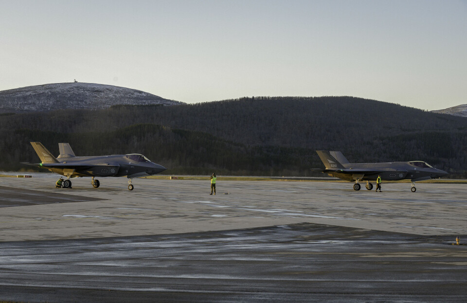 HISTORISK: Denne uka landet for første gang F-35 på flyplassen på Evenes. Innen fire år er Evenes en av tre kampflybaser i Norge. Foto: Jonny Karlsen