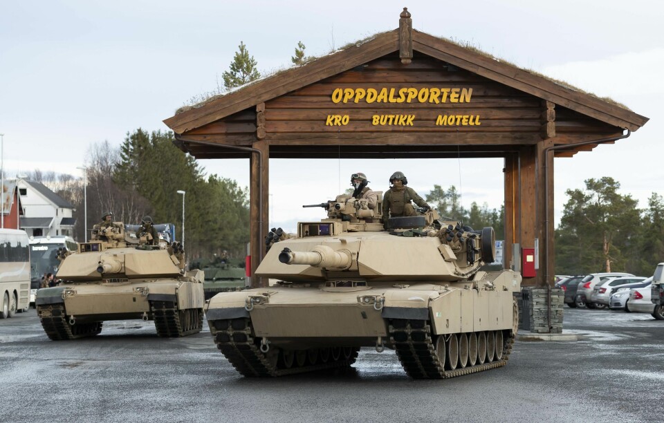 Vanskelig: Å komme Norge til unnsetning vil være tidkrevende og utfordrende, skriver Terje Bruøygard. Her ser Abrams stridsvogner under Trident Juncture (Foto: Werner Juvik/Forsvarets forum).