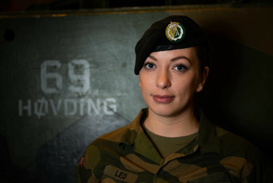 Elin Marie Leonhardsen i Panserbataljonen. Foto: Silje Kampesæter / Forsvarets forum