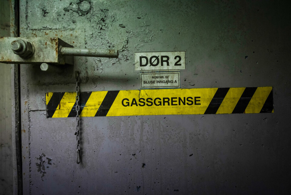 ETTERSPURT: Produsenter av materiell som blant annet dører til tilfluktsrom opplever en stor etterspørsel som følge av krigen i Ukraina. På bildet er en av dørene til et tilfluktsrom i offentlig eie i Oslo.