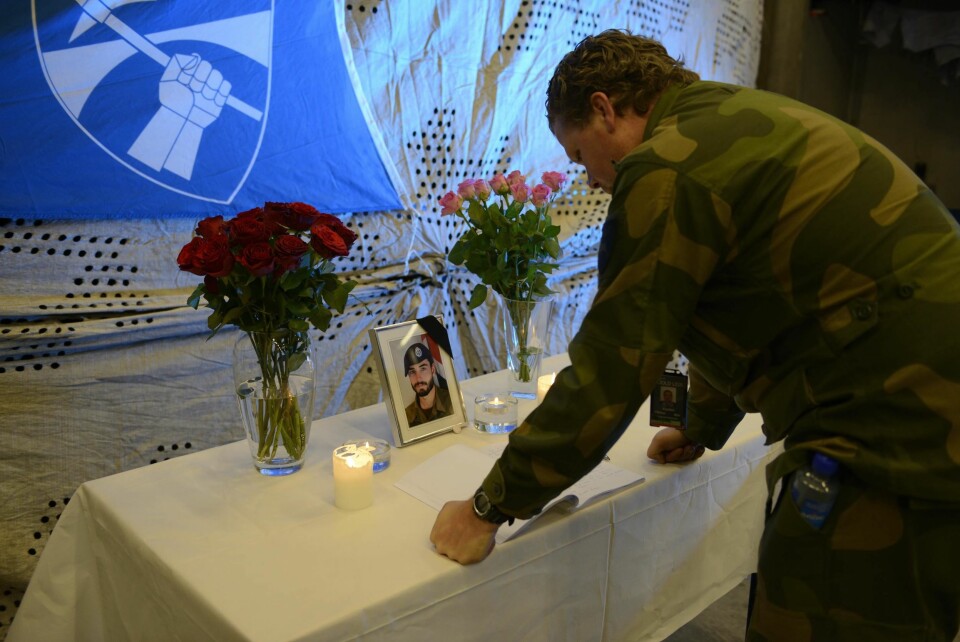Dyktig soldat. Hågen Skattum ble omtalt som en dyktig soldat da soldater på Skjold var sammen i sorgen over sersjanten som omkom i en ulykke.