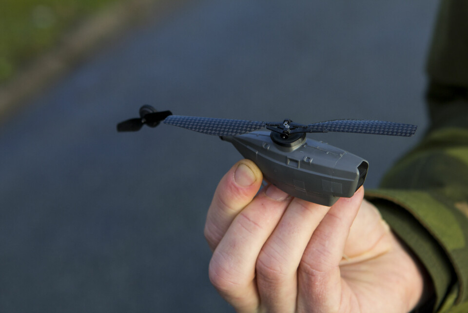Slik er dronen PD-100 som brukes i det norske Forsvaret og 31 andre land. Nå blir en forbedret variant «standardutrustning» i US Army (Foto: Espen Hansen Riise/Forsvaret)