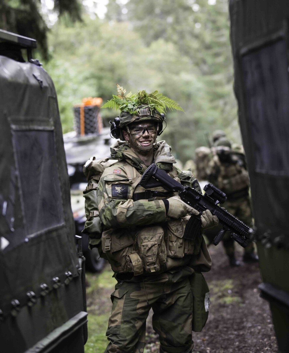 Bjørn-Eirik Lindstad Lian er lagfører i HVs innsatsstyrke (Foto: Marte Brohaug/Forsvaret).