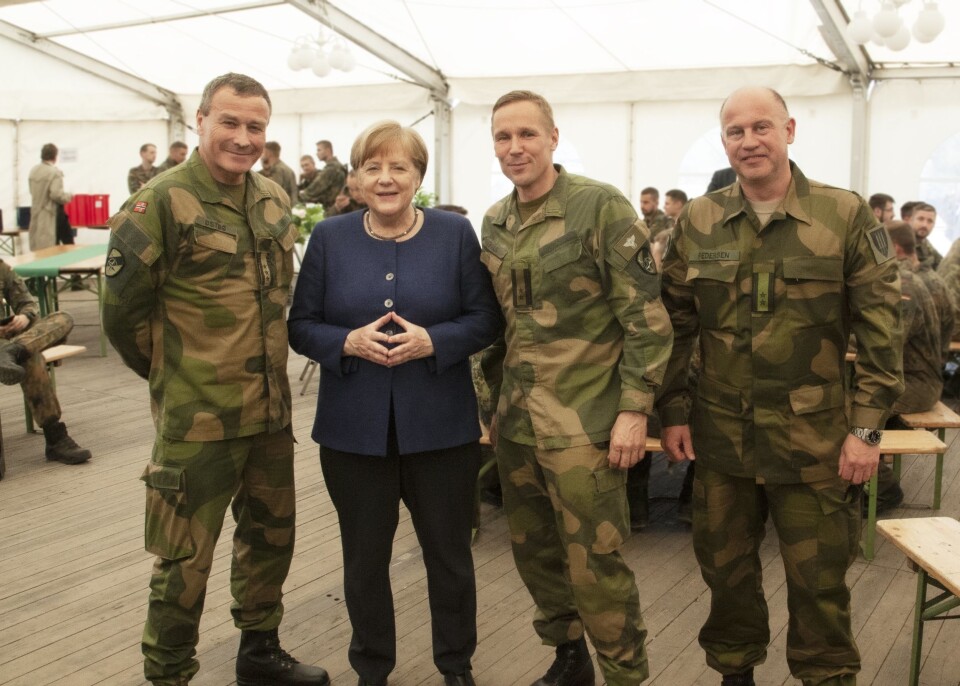 Norske offiserer møtte forbundskansler Merkel
