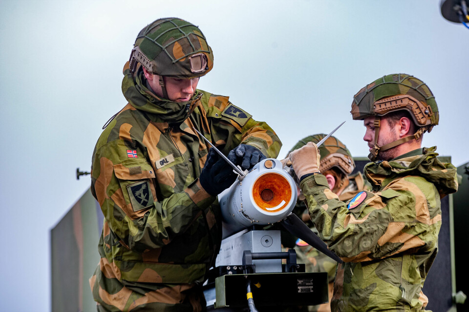 RAKETTER: Systemet man bruker er det mobile luftvernet Norwegian Advanced Surface to Air Missile System (NASAMS III). Foto: Frederik Rignes/Forsvaret
