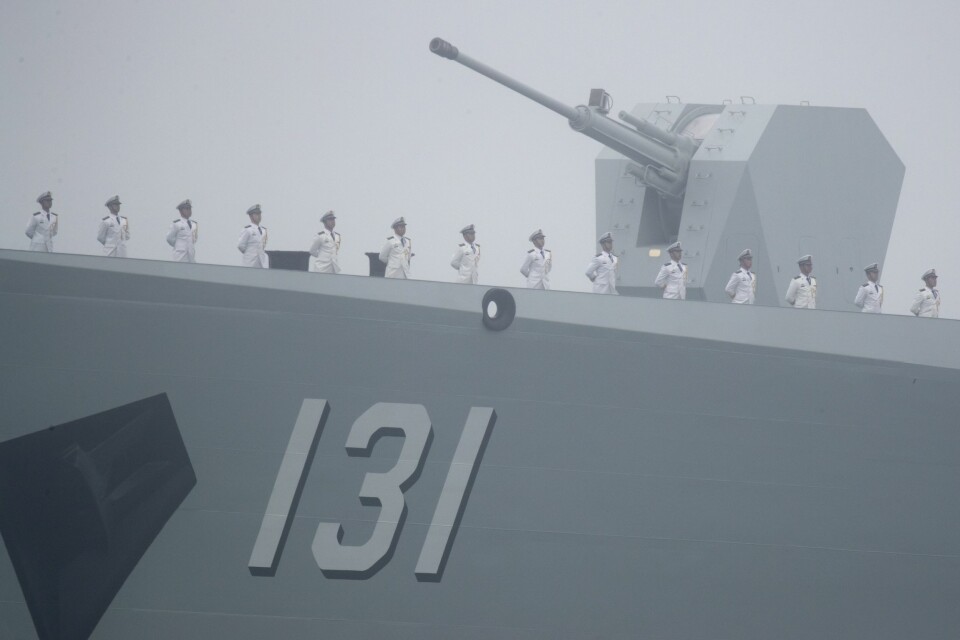 Opprustning: Kina seiler opp som en av de fremste utfordrende til USA hva gjelder satsing på marine styrker. Her ser vi en såkalt «Destroyer» (Foto: AP Photo/Mark Schiefelbein via NTB Scanpix).