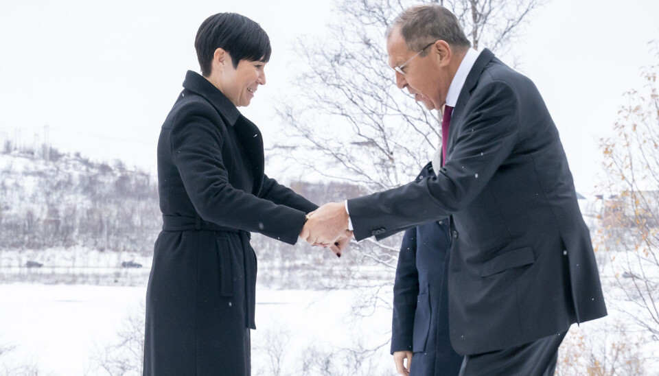 Norge er kommet til enighet om en ny Incidents at Sea-avtale, skriver Frank Bakke-Jensen. Her ser vi utenriksminister Ine Eriksen Søreide sammen med sin russiske motpart Sergey Lavrov i Kirkenes i 2019.
