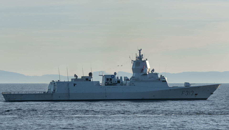 FØR ULYKKEN: KNM Helge Ingstad under øvelse Trident Juncture, kort tid før ulykken 8. november 2018.