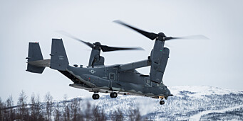 Søndag flyttes Osprey-flyet på Senja