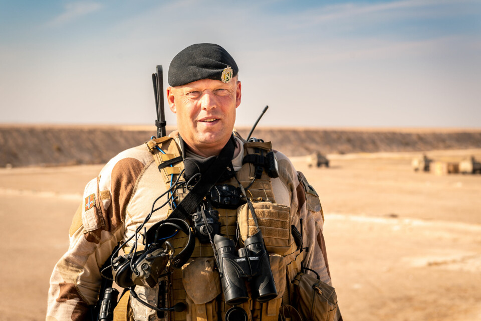 Oberstløytnant Einar Aarbogh er sjef for NORTU 5 (Norwegian Task Unit) i Anbar, Irak. Foto: Ole-Sverre Haugli, Forsvaret