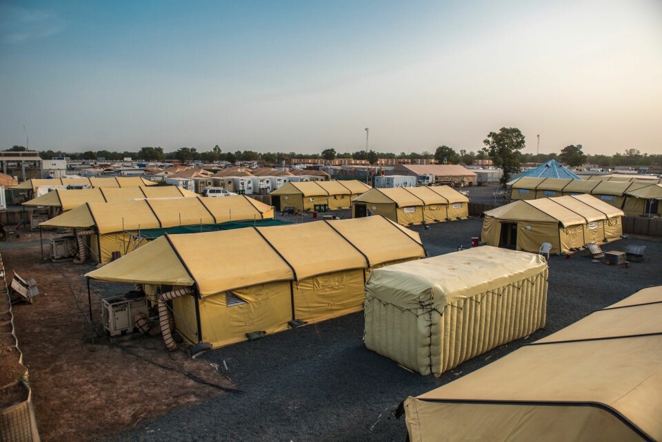 Den norske-leiren Camp Bifrost utenfor Bamako i Mali.