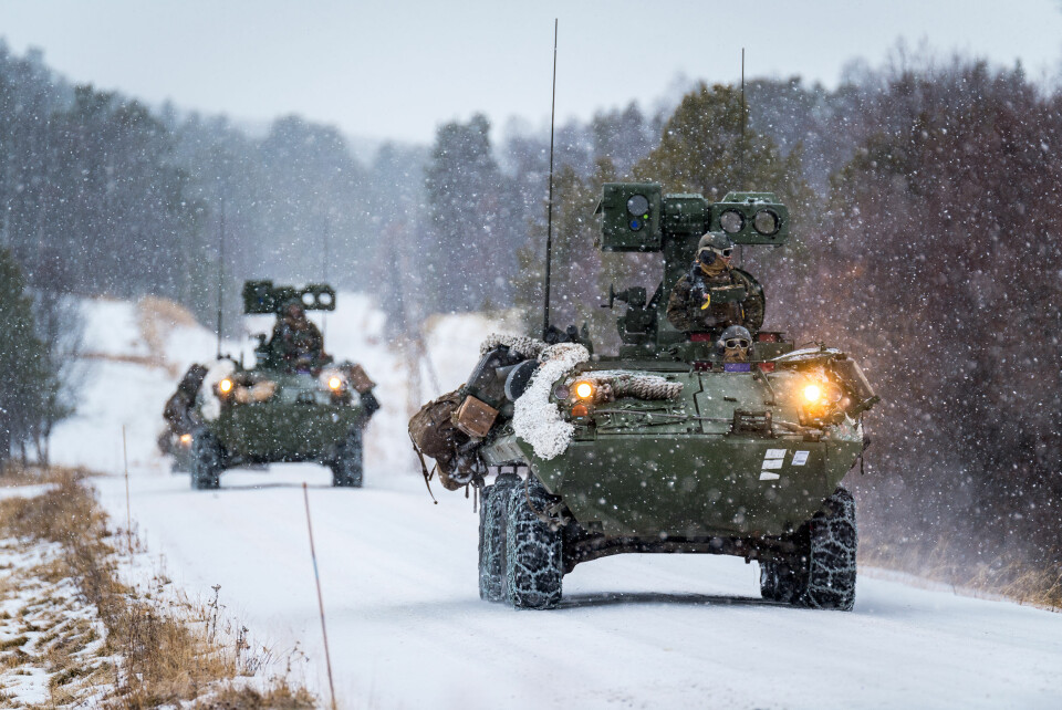 Amerikanske marineinfanterister under øvelse Trident Juncture i 2018. Nå reduserer amerikanerne antallet soldater som deltar på året vinterøvelse Cold Response. (Foto: Ole-Sverre Haugli/Forsvaret)