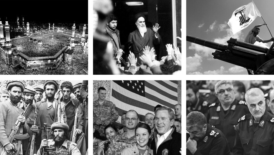 Bilder fra Saudi-Arabia, Iran, Libanon, Afghanistan og Irak. Foto: Steve McCurry, Mohammad Zaatari, Jim Young, Ammar Awad (Reuters, AP)\n