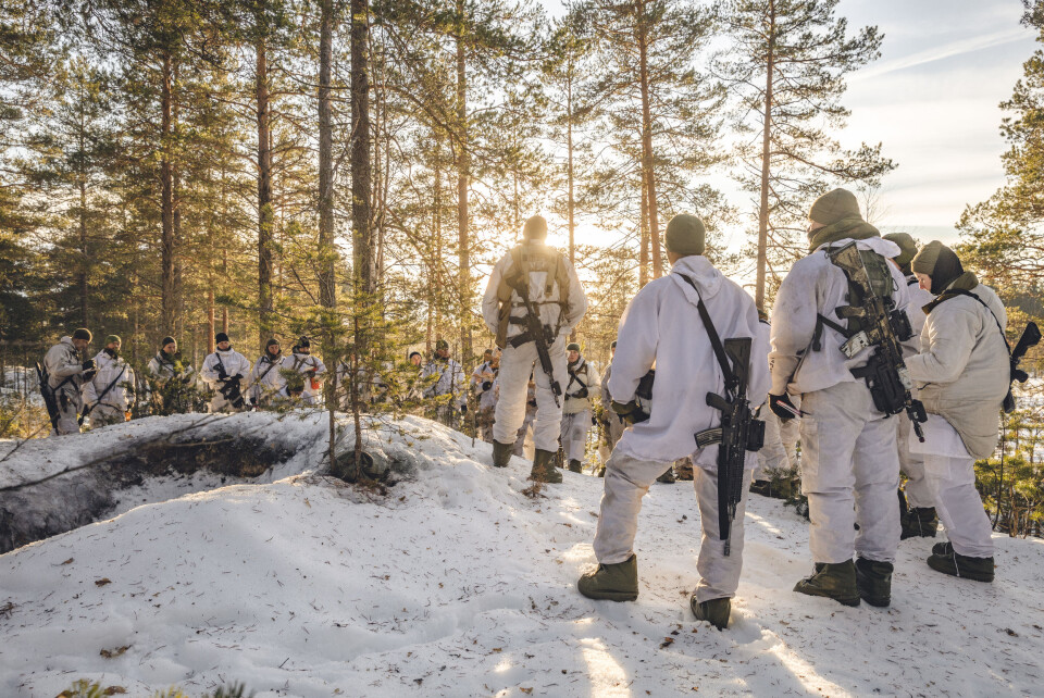 Dette bildet er tatt under lagførerkurs på Terningmoen i januar. Foto: Krister Sørbø / Forsvarets forum