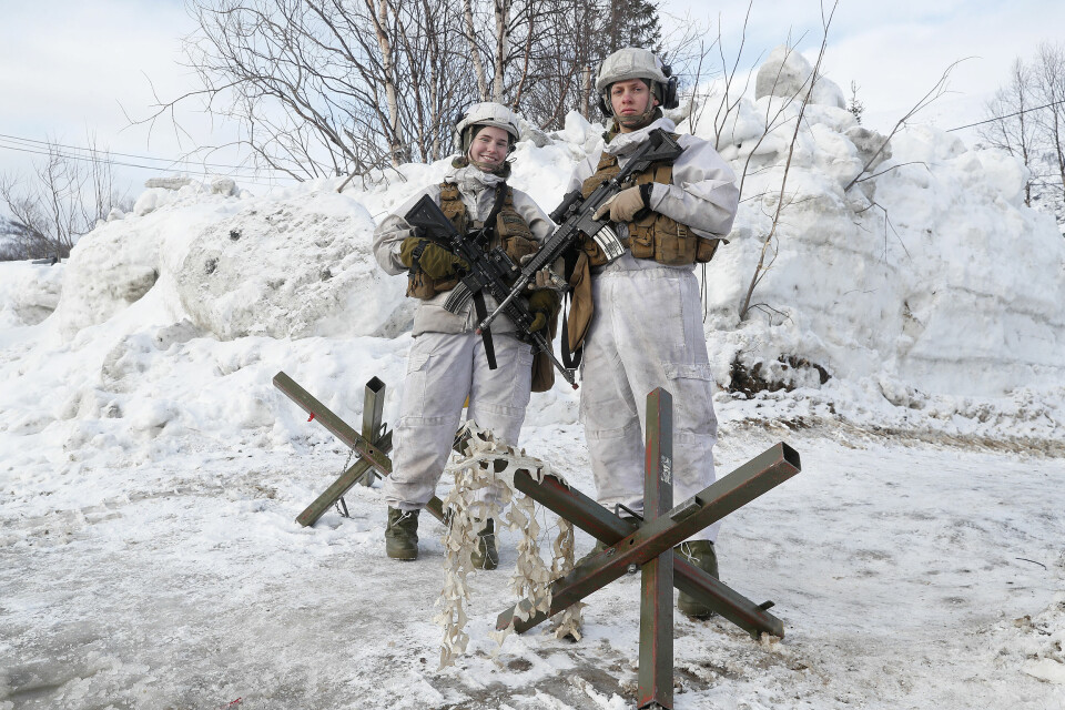 Vaktsoldater fra Panserbataljonen som skulle delta på Cold Response 2020. (Foto: Torbjørn Kjosvold/Forsvaret)