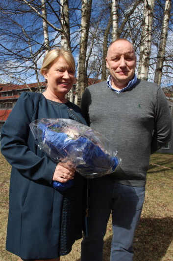 Britt T. B. Brestrup sammen med nyvalgt leder for NVIO, Dag- Magne Lunde. Foto: Hege Kofstad.<BR> Britt T. B. Brestrup sammen med nyvalgt leder for NVIO, Dag- Magne Lunde. Foto: Hege Kofstad.<BR>