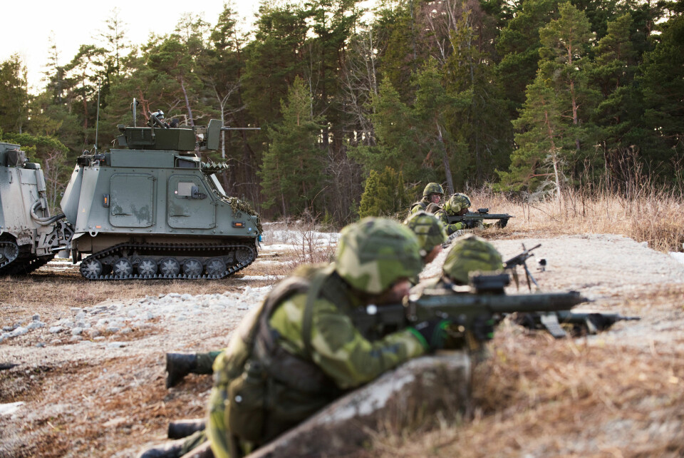 TILBAKE: Svenske soldater og utstyr er tilbake på øya Gotland.