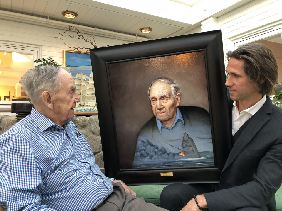 Krigsseiler Ingvald Wahl, hovedpersonen og kunstneren Ross Kolby.