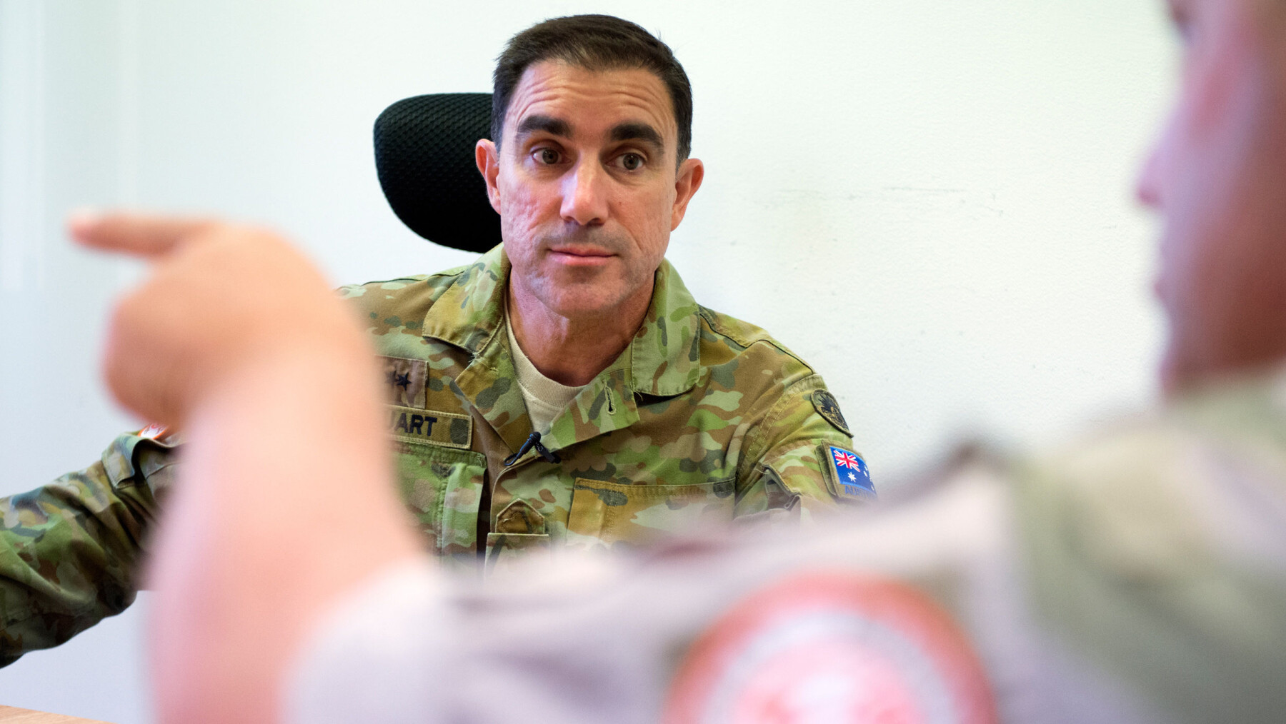 Australian Force Commander Simon Stuart. Australian Force Commander Simon Stuart.