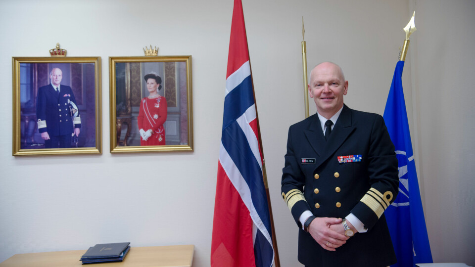 Viseadmiral Ketil Olsen er sjef for den norske militærmisjonen i Brussel.