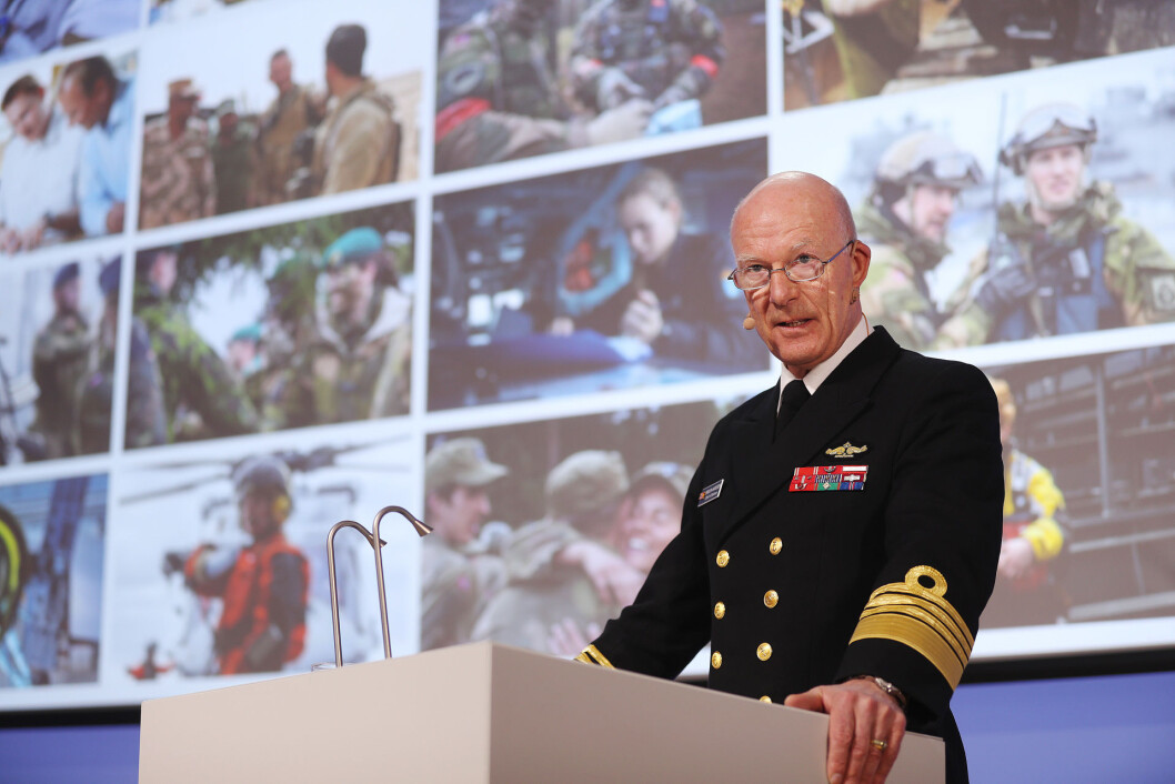 Forsvarssjef Haakon Bruun-Hanssen la tirsdag 3. april frem Forsvarets årsrapport. Foto: Torbjørn Kjosvold/Forsvaret Forsvarssjef Haakon Bruun-Hanssen la tirsdag 3. april frem Forsvarets årsrapport. Foto: Torbjørn Kjosvold/Forsvaret