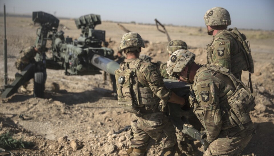 USA fortsetter tilbaketrekkingen fra Afghanistan og har satt seg som mål at det skal være færre enn 5.000 soldater i landet i løpet av november. Her ser vi amerikanske soldater i Afghanistan i 2017.
